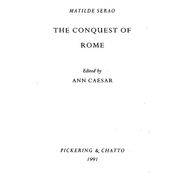 The Conquest of Rome by Matilde Serao, Mathilde Serao