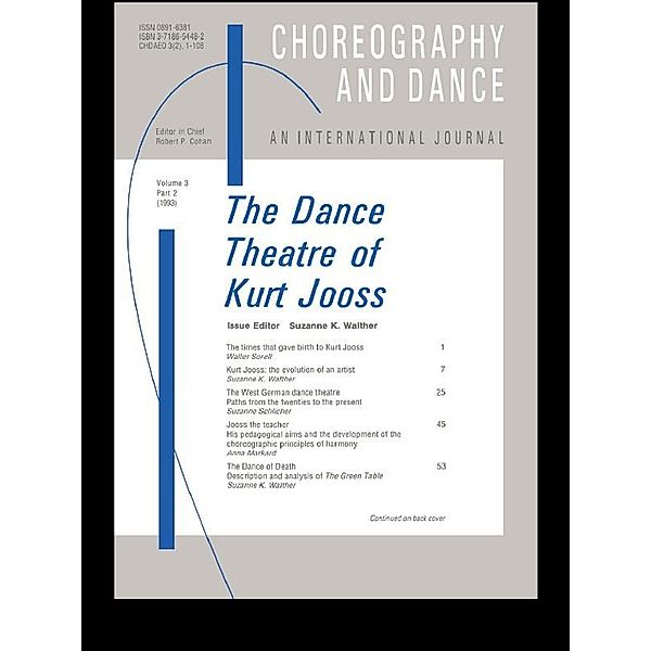 The Dance Theatre of Kurt Jooss, Suzanne Walther