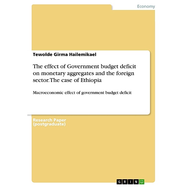 The effect of Government budget deficit on monetary aggregates and the foreign sector. The case of Ethiopia, Tewolde Girma Hailemikael