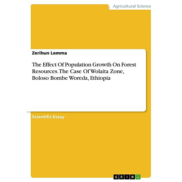 The Effect Of Population Growth On Forest Resources. The Case Of Wolaita Zone, Boloso Bombe Woreda, Ethiopia, Zerihun Lemma