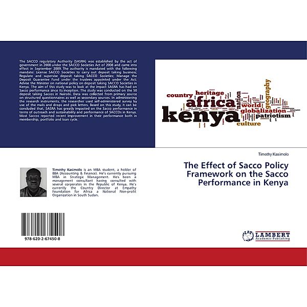 The Effect of Sacco Policy Framework on the Sacco Performance in Kenya, Timothy Kasimolo
