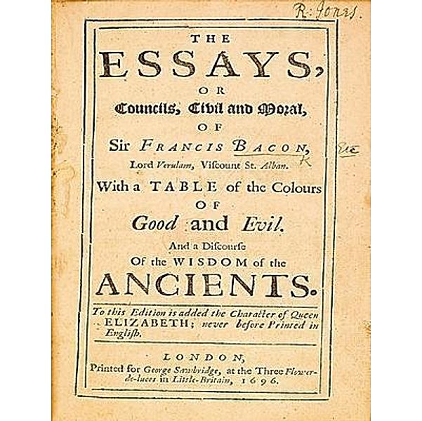 The Essays / Vintage Books, Francis Bacon