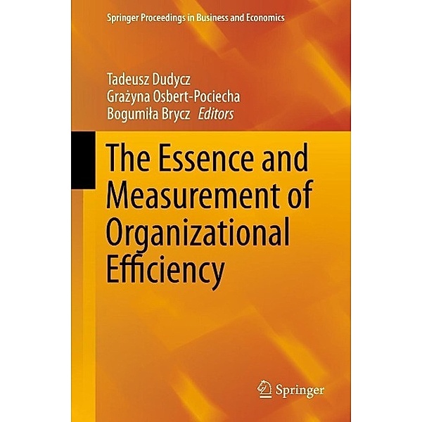 The Essence and Measurement of Organizational Efficiency / Springer Proceedings in Business and Economics