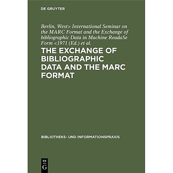 The exchange of bibliographic data and the MARC format