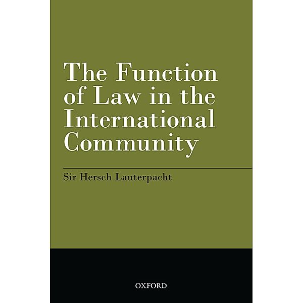 The Function of Law in the International Community, Hersch Lauterpacht