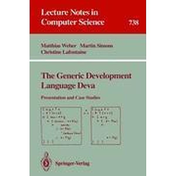 The Generic Development Language Deva, Christine Lafontaine, Martin Simons, Matthias Weber