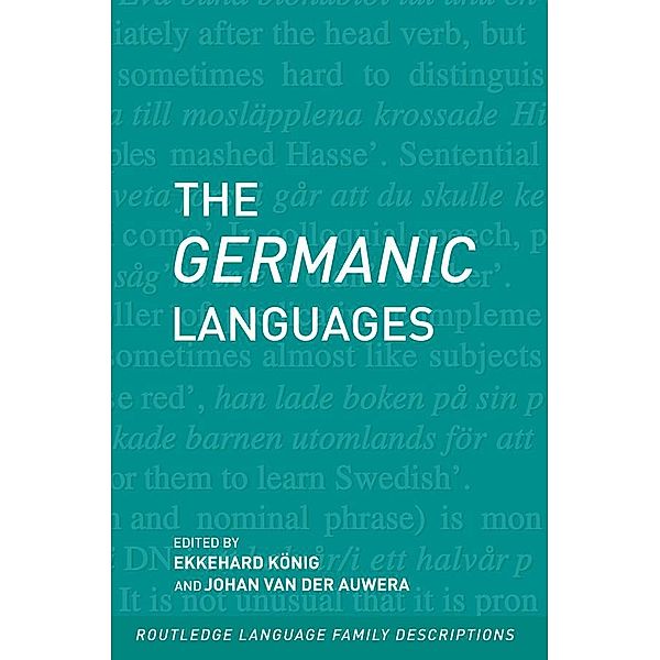 The Germanic Languages, Ekkehard Konig, Johan van der Auwera