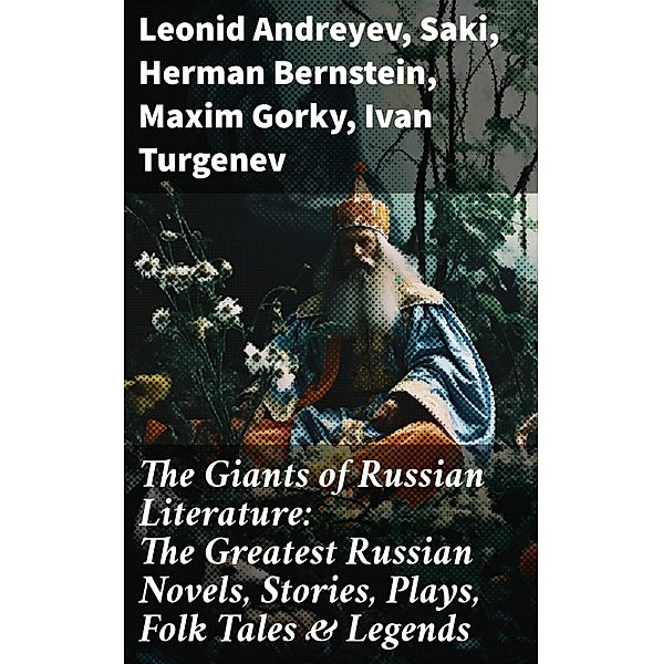 The Giants of Russian Literature: The Greatest Russian Novels, Stories, Plays, Folk Tales & Legends, Leonid Andreyev, Nikolai Gogol, M. Y. Saltykov, V. G. Korolenko, V. N. Garshin, K. Sologub, I. N. Potapenko, S. T. Semyonov, M. P. Artzybashev, A. I. Kuprin, H. H. Munro, Saki, Ivan Goncharov, Herman Bernstein, Maxim Gorky, Ivan Turgenev, Anton Chekhov, Leo Tolstoy, Fyodor Dostoevsky, Alexander Pushkin