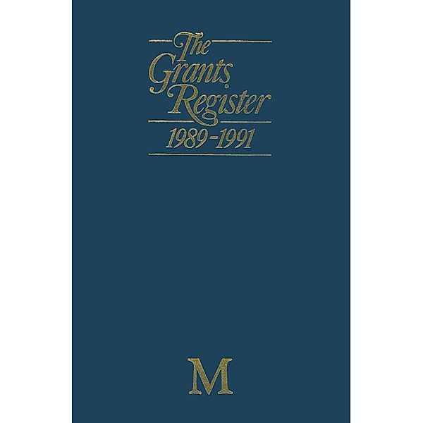 The Grants Register 1989-1991