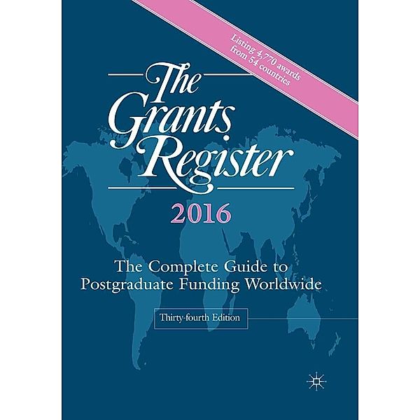 The Grants Register 2016, Palgrave Macmillan Ltd