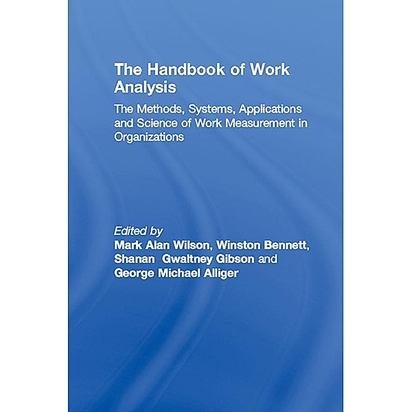 The Handbook of Work Analysis
