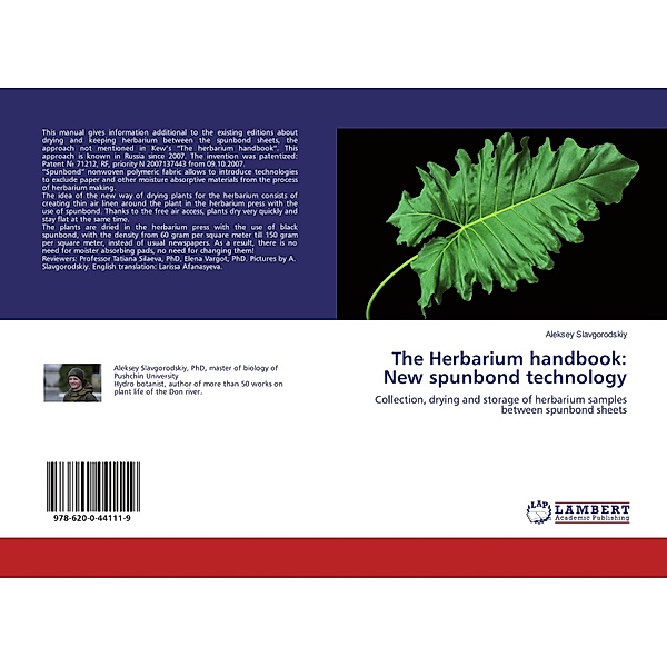 The Herbarium handbook: New spunbond technology, Aleksey Slavgorodskiy