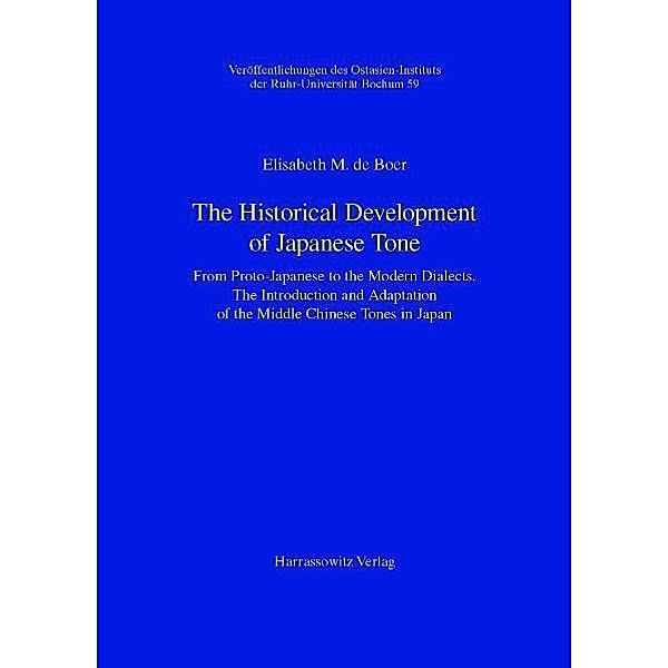 The Historical Development of Japanese Tone, E de Boer