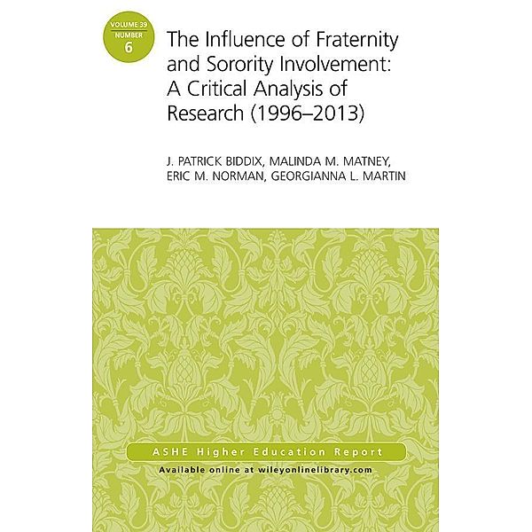 The Influence of Fraternity and Sorority Involvement