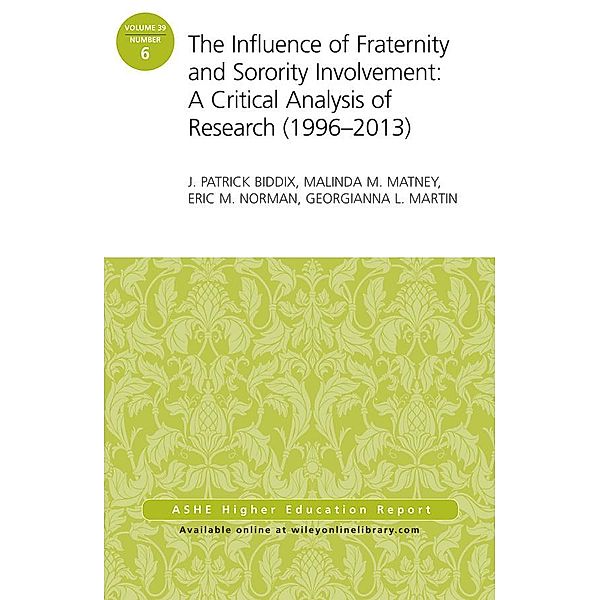The Influence of Fraternity and Sorority Involvement