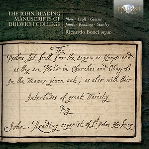 The John Reading Manuscripts Of Dulwich College, John Reading