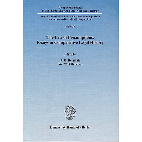 The Law of Presumptions: Essays in Comparative Legal History