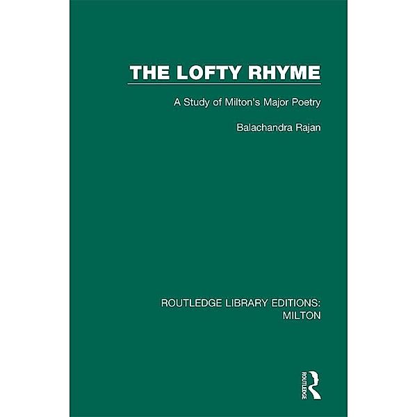 The Lofty Rhyme, Balachandra Rajan