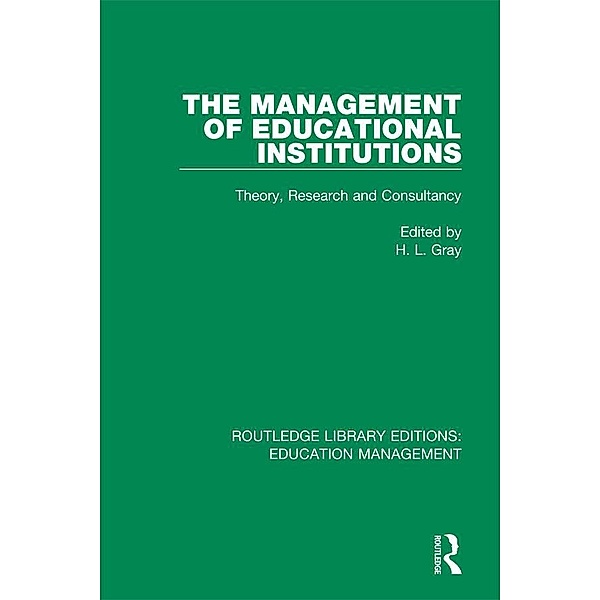 The Management of Educational Institutions