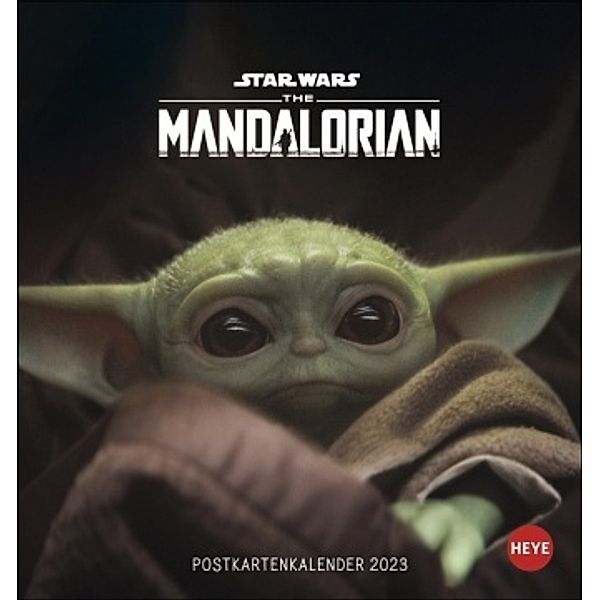 The Mandalorian The Child Postkartenkalender 2023. Jeden Monat eine coole Postkarte mit Grogu in einem kleinen Kalender
