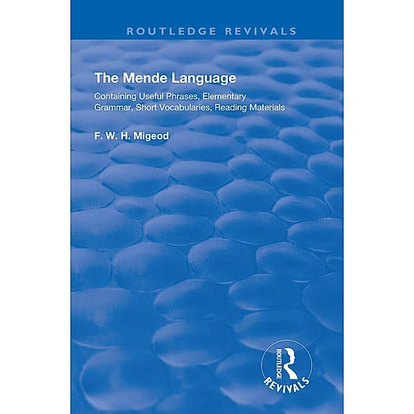 The Mende Language, F. W. H. Migeod