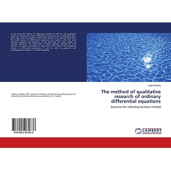 The method of qualitative research of ordinary differential equations, Vadim Belsky