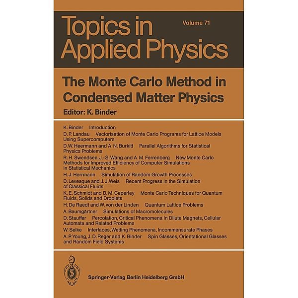 The Monte Carlo Method in Condensed Matter Physics / Topics in Applied Physics Bd.71