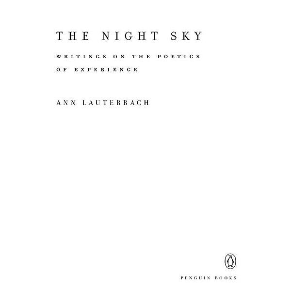 The Night Sky, Ann Lauterbach