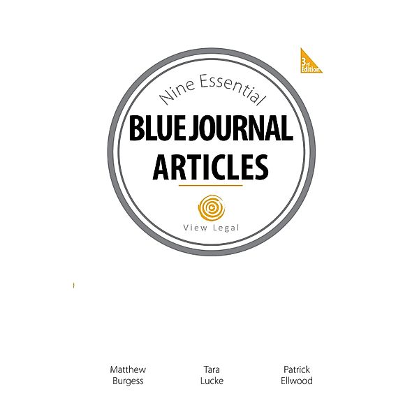 The Nine Essential Blue Journal Articles, Matthew Burgess