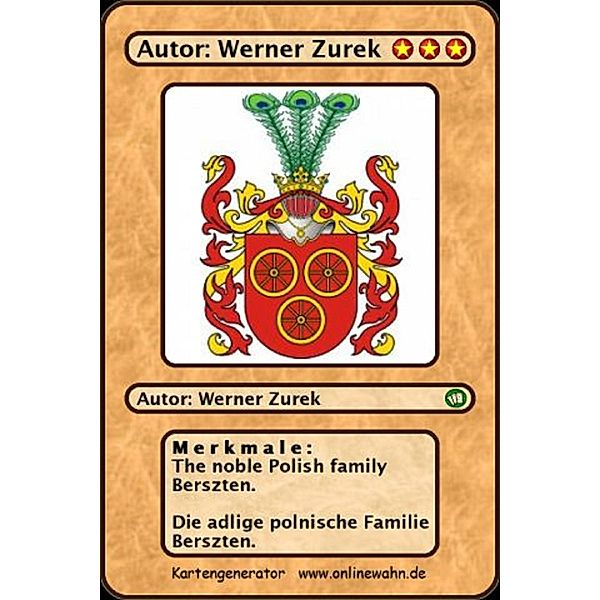 The noble Polish family Berszten. Die adlige polnische Familie Berszten., Werner Zurek