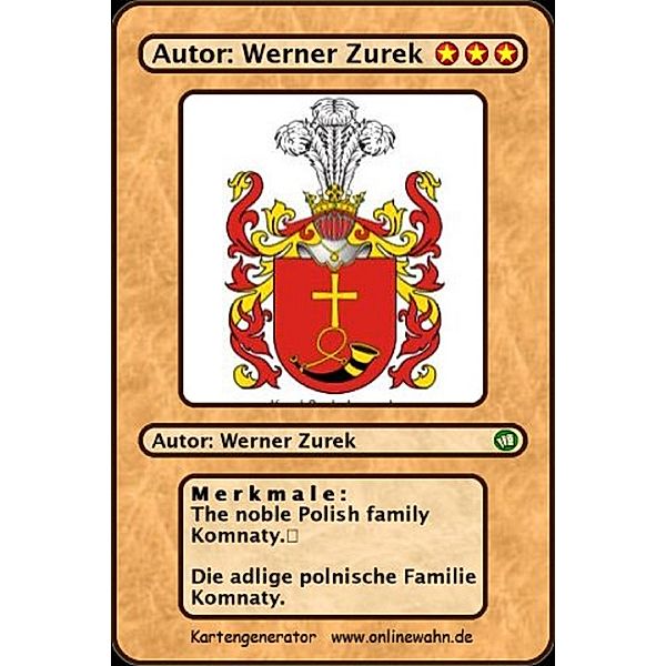 The noble Polish family Komnaty. Die adlige polnische Familie Komnaty., Werner Zurek