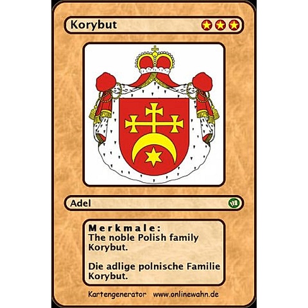 The noble Polish family Korybut. Die adlige polnische Familie Korybut., Werner Frhr. v. Zurek - Eichenau