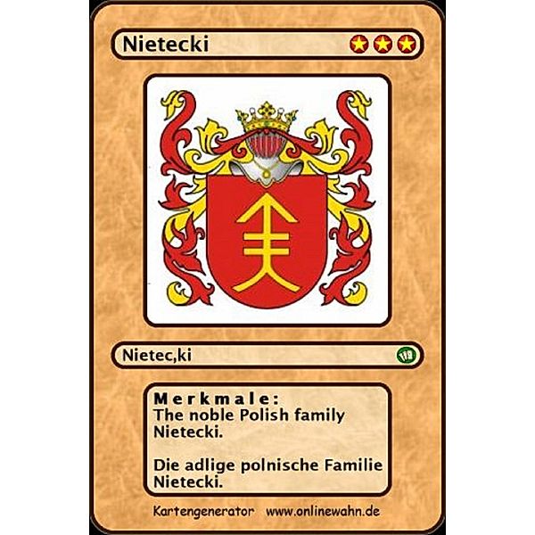 The noble Polish family Nietecki. Die adlige polnische Familie Nietecki., Werner Zurek