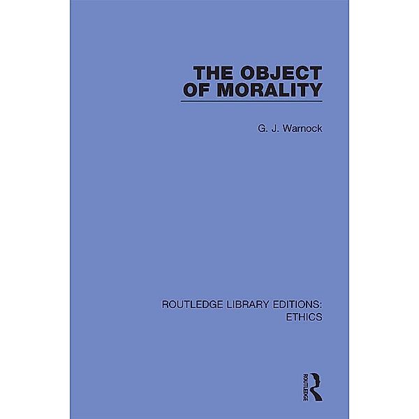 The Object of Morality, G. J. Warnock