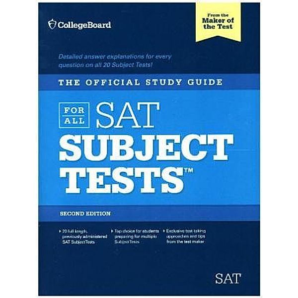 The Official Study Guide for All SAT Subject Tests, w. 2 Audio-CDs