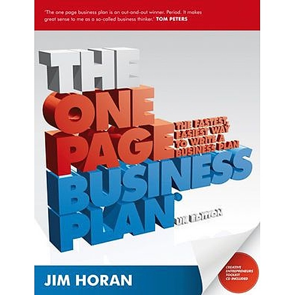 The One Page Business Plan, Jane Horan