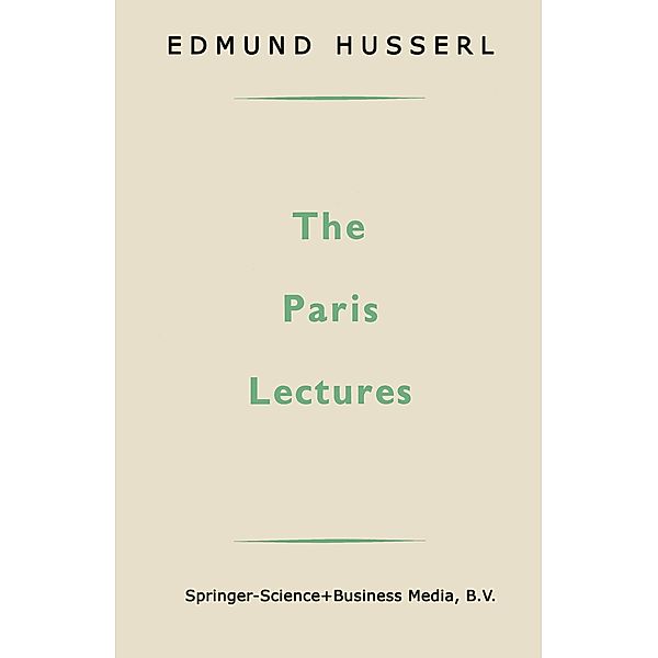 The Paris Lectures, Edmund Husserl