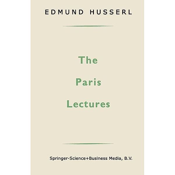 The Paris Lectures, Edmund Husserl