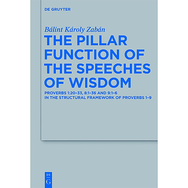 The Pillar Function of the Speeches of Wisdom, Bálint Károly Zabán