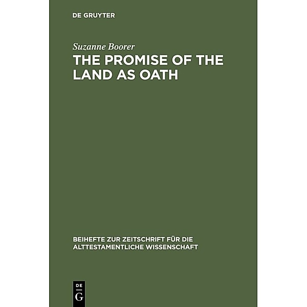 The Promise of the Land as Oath, Suzanne Boorer