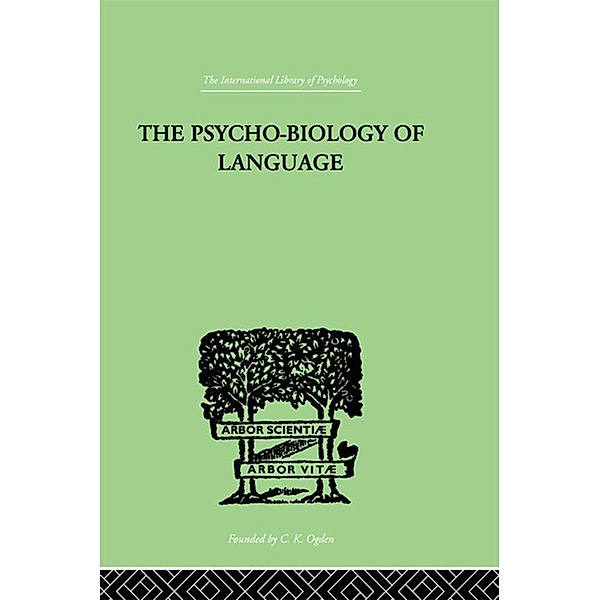 The Psycho-Biology Of Language, George Kingsley Zipf