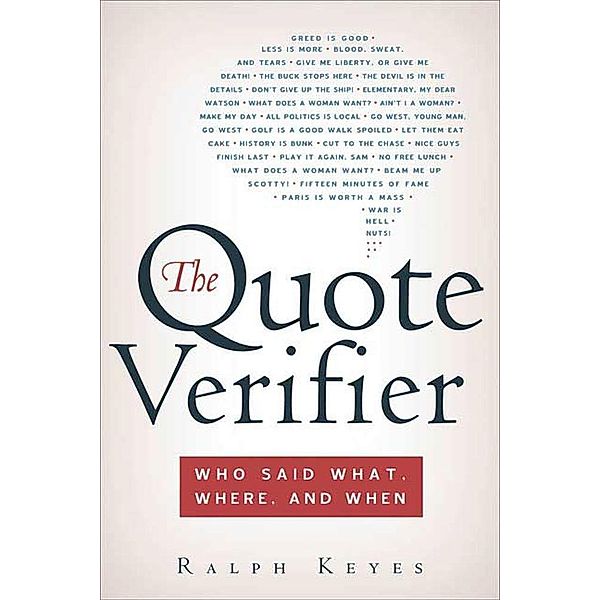 The Quote Verifier, Ralph Keyes