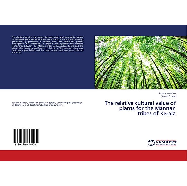 The relative cultural value of plants for the Mannan tribes of Kerala, Jaisemon Simon, Sarath G. Nair