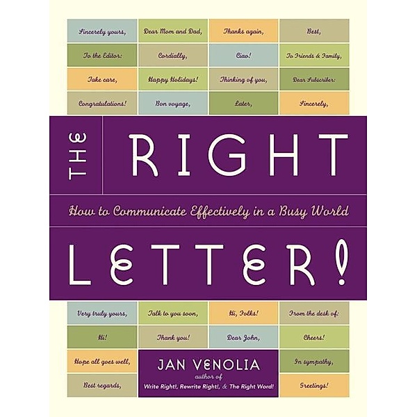 The Right Letter / Right! Series, Jan Venolia