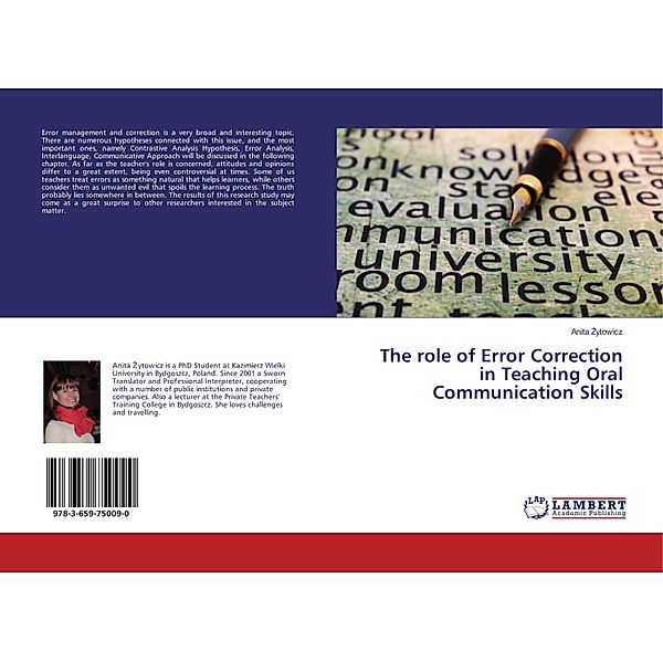 The role of Error Correction in Teaching Oral Communication Skills, Anita Zytowicz