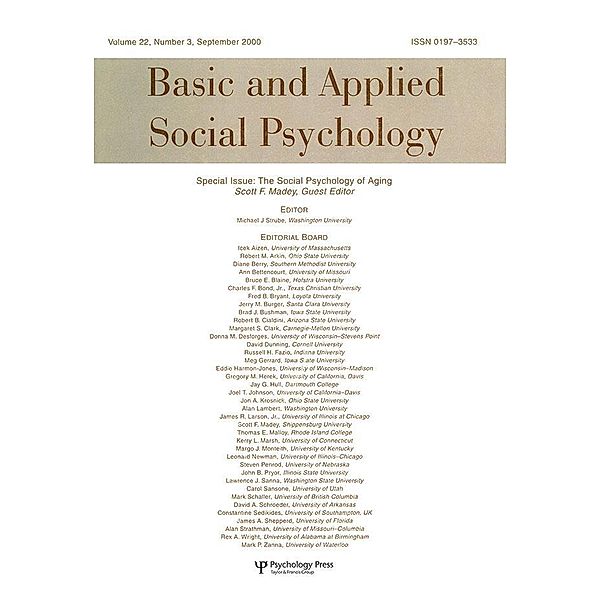 The Social Psychology of Aging