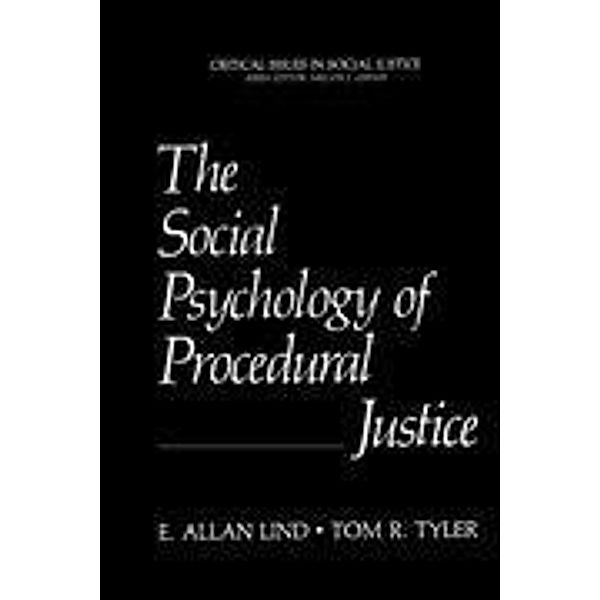 The Social Psychology of Procedural Justice, E.Allan Lind, Tom R. Tyler