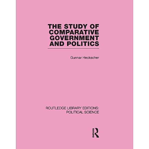 The Study of Comparative Government and Politics, Gunnar Heckscher