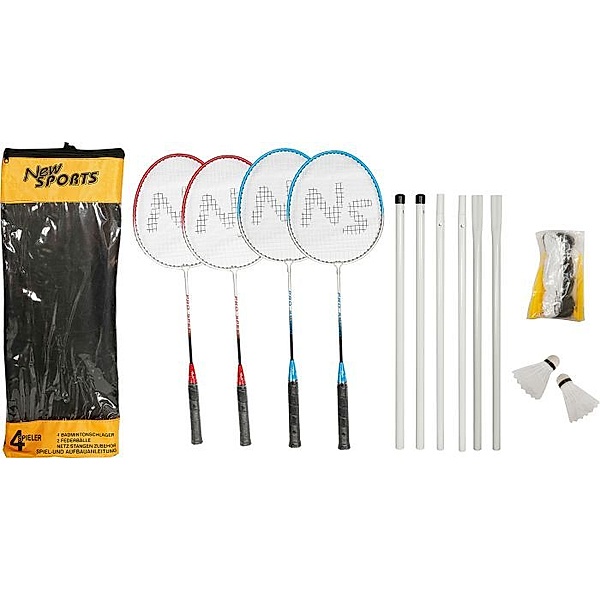 The Toy Company - New Sports Badminton-Set, für 4 Spieler
