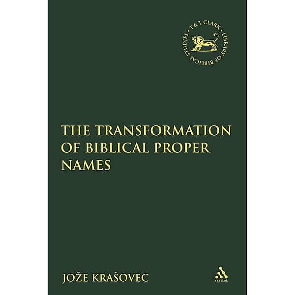 The Transformation of Biblical Proper Names, Joze Krasovec